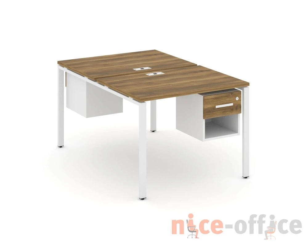Рабочая станция 2 сторонняя с подвесными тумбами на 2 места CN.DRS-117 W 980x1480x750 Концепт / Concept