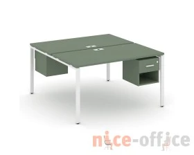 Рабочая станция 2 сторонняя с подвесными тумбами на 2 места CN.DRS-117 W 980x1480x750 Концепт / Concept images
