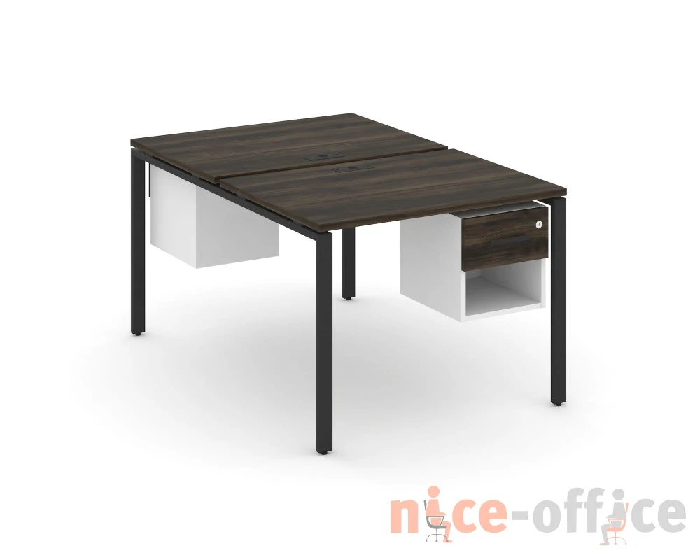 Рабочая станция 2 сторонняя с подвесными тумбами на 2 места CN.DRS-117 W 980x1480x750 Концепт / Concept