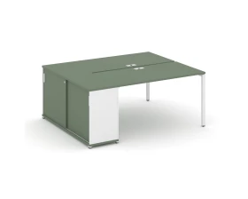 Рабочая станция с опорным шкафом-купе CN.DRS-236 W 2000x1480x750 Концепт / Concept images