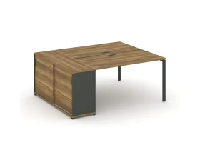 Рабочая станция с опорным шкафом-купе CN.DRS-236 W 2000x1480x750 Концепт / Concept images