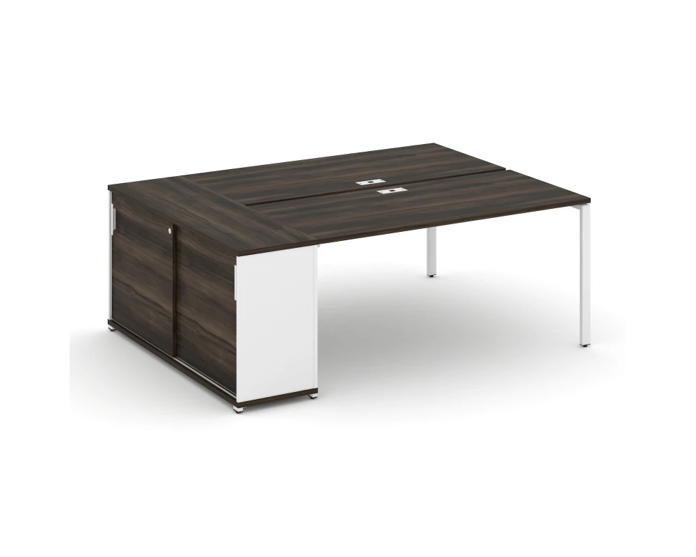 Рабочая станция с опорным шкафом-купе CN.DRS-236 W 2000x1480x750 Концепт / Concept