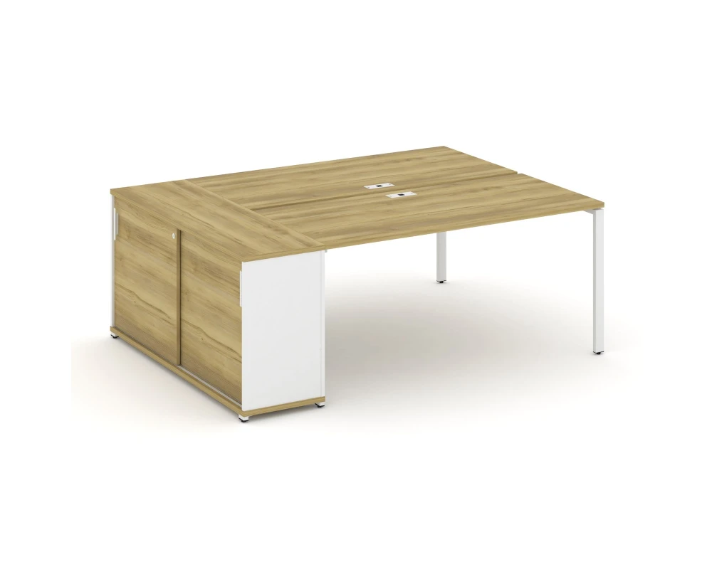 Рабочая станция с опорным шкафом-купе CN.DRS-236 W 2000x1480x750 Концепт / Concept