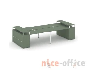 Рабочая станция с опорными распаш. шкафами с верх. горизонтами CN.DRS-267 W 3600x1480x917 Концепт / Concept images