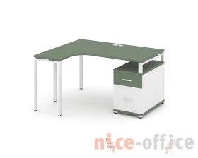 Стол эргономичный с опорной тумбой CN.SA-302(L) W 1380/1746x1180x750 Концепт / Concept images