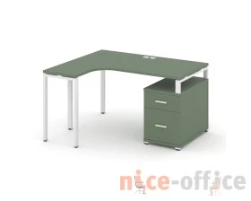 Стол эргономичный с опорной тумбой CN.SA-302(L) W 1380/1746x1180x750 Концепт / Concept images