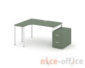 Стол эргономичный с опорной тумбой CN.SA-302(L) W 1380/1746x1180x750 Концепт / Concept images