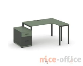 Стол эргономичный с опорной тумбой CN.SA-302(R) A 1380/1746x1180x750 Концепт / Concept images