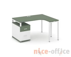 Стол эргономичный с опорной тумбой CN.SA-302(R) W 1380/1746x1180x750 Концепт / Concept images