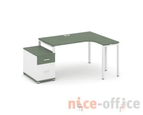 Стол эргономичный с опорной тумбой CN.SA-302(R) W 1380/1746x1180x750 Концепт / Concept images