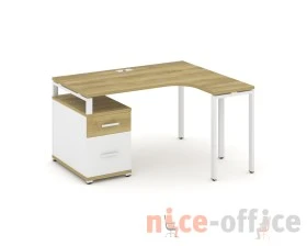 Стол эргономичный с опорной тумбой CN.SA-302(R) W 1380/1746x1180x750 Концепт / Concept images
