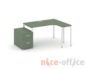 Стол эргономичный с опорной тумбой CN.SA-302(R) W 1380/1746x1180x750 Концепт / Concept images