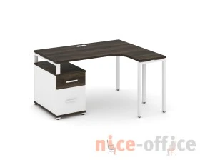 Стол эргономичный с опорной тумбой CN.SA-302(R) W 1380/1746x1180x750 Концепт / Concept images
