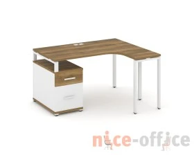 Стол эргономичный с опорной тумбой CN.SA-302(R) W 1380/1746x1180x750 Концепт / Concept images