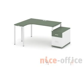 Стол эргономичный с опорной тумбой CN.SA-304(L) W 1580/1946x1180x750 Концепт / Concept images
