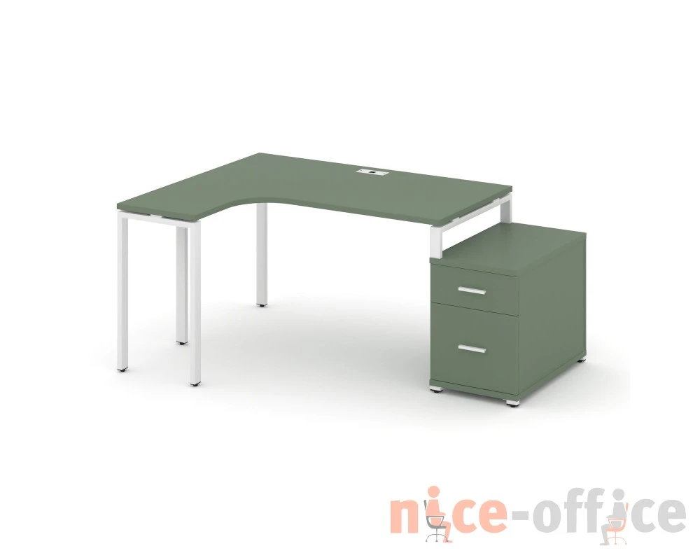Стол эргономичный с опорной тумбой CN.SA-304(L) W 1580/1946x1180x750 Концепт / Concept
