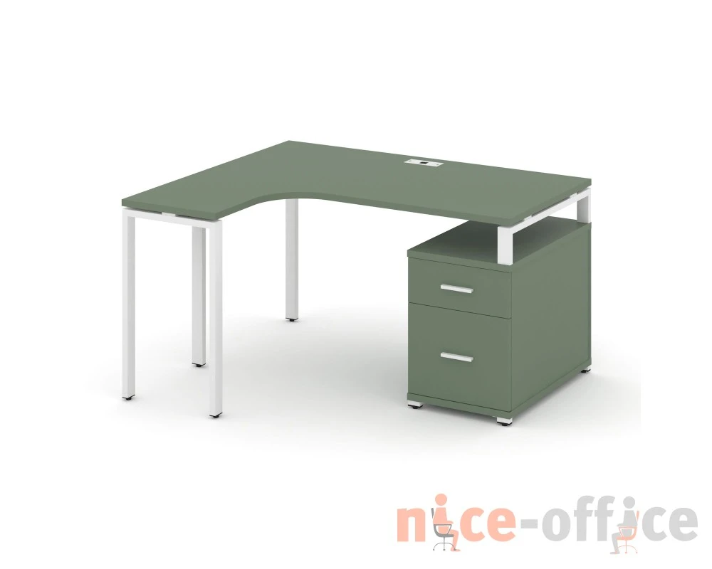 Стол эргономичный с опорной тумбой CN.SA-304(L) W 1580/1946x1180x750 Концепт / Concept