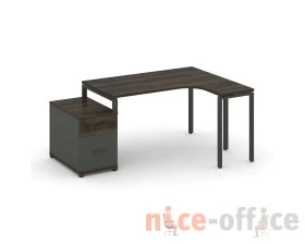 Стол эргономичный с опорной тумбой CN.SA-304(R) A 1580/1946x1180x750 Концепт / Concept images