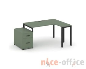 Стол эргономичный с опорной тумбой CN.SA-304(R) B 1580/1946x1180x750 Концепт / Concept images