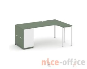 Стол эргономичный с опорным распаш. шкафом CN.SA-209(R) W 1800x1180x750 Концепт / Concept images