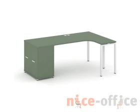 Стол эргономичный с опорным распаш. шкафом CN.SA-209(R) W 1800x1180x750 Концепт / Concept images