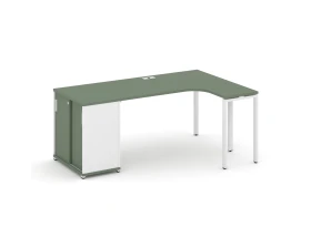 Стол эргономичный с опорным шкафом-купе CN.SA-218(R) W 2000x1180x750 Концепт / Concept images