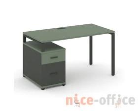 Стол письменный с 1 опорной тумбой CN.SP-307 W 1380/1746x720x750 Концепт / Concept images