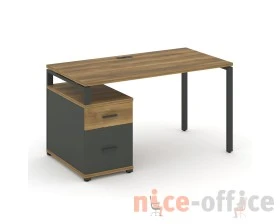 Стол письменный с 1 опорной тумбой CN.SP-307 W 1380/1746x720x750 Концепт / Concept images