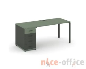 Стол рабочий с 1 опорной тумбой CN.SP-403 W 1800x720x750 Концепт / Concept images