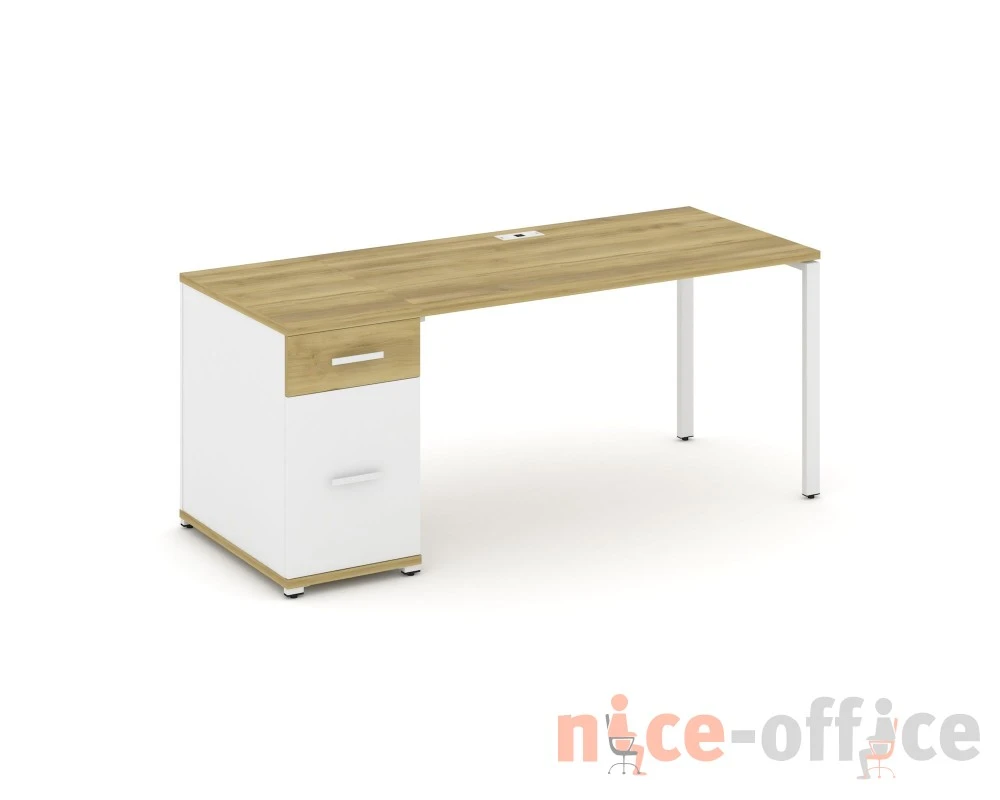 Стол рабочий с 1 опорной тумбой CN.SP-407 W 1800x720x750 Концепт / Concept
