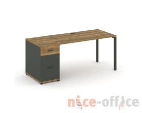 Стол рабочий с 1 опорной тумбой CN.SP-407 W 1800x720x750 Концепт / Concept images