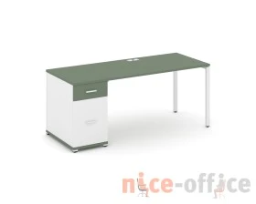Стол рабочий с 1 опорной тумбой CN.SP-408 W 2000x720x750 Концепт / Concept images