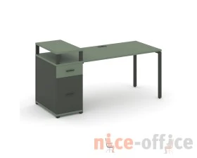 Стол рабочий с 1 опорной тумбой CN.SP-415 W 1800x720x917 Концепт / Concept images