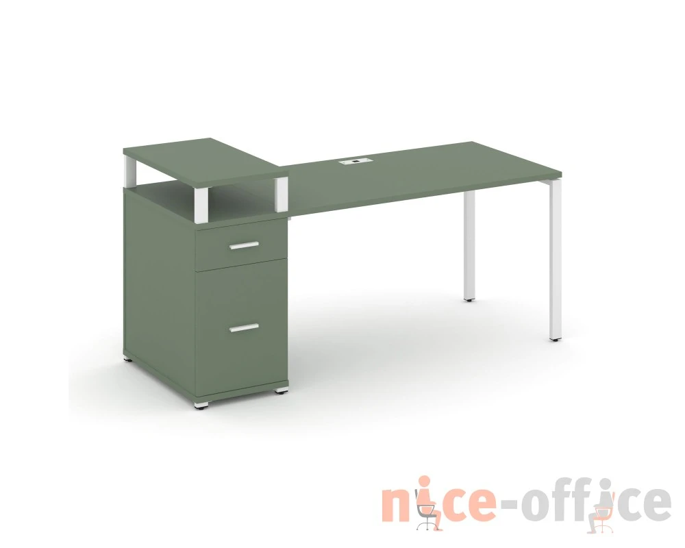 Стол рабочий с 1 опорной тумбой CN.SP-415 W 1800x720x917 Концепт / Concept