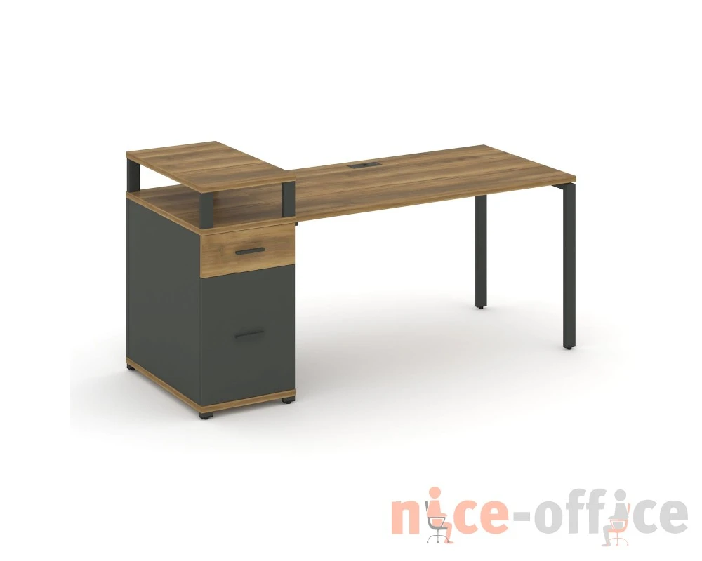 Стол рабочий с 1 опорной тумбой CN.SP-415 W 1800x720x917 Концепт / Concept