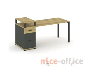 Стол рабочий с 1 опорной тумбой CN.SP-415 W 1800x720x917 Концепт / Concept images