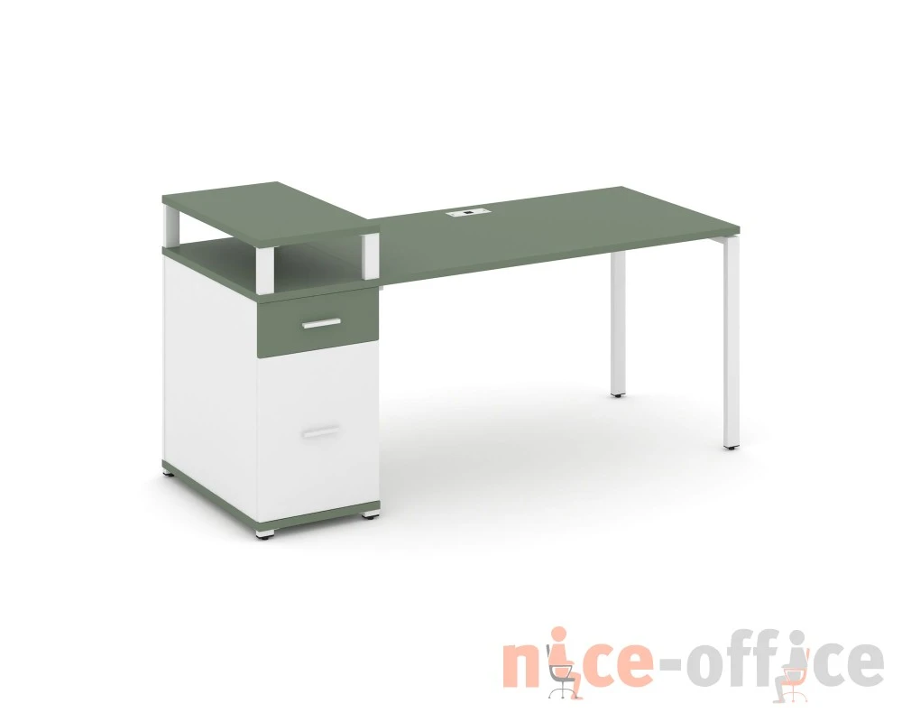 Стол рабочий с 1 опорной тумбой CN.SP-415 W 1800x720x917 Концепт / Concept
