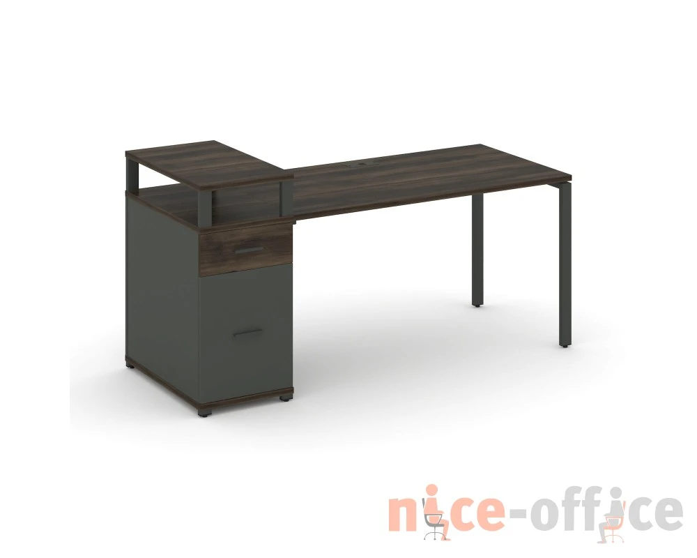 Стол рабочий с 1 опорной тумбой CN.SP-415 W 1800x720x917 Концепт / Concept