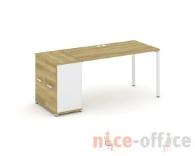 Стол рабочий с опорным распаш. шкафом CN.SP-219 W 1800x720x750 Концепт / Concept images