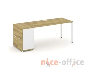 Стол рабочий с опорным распаш. шкафом CN.SP-220 W 2000x720x750 Концепт / Concept images