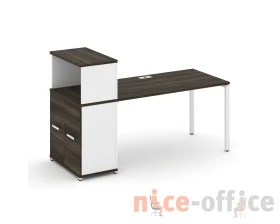 Стол рабочий с опорным распаш. шкафом с надставкой низ. CN.SP-227 W 1800x720x1140 Концепт / Concept images
