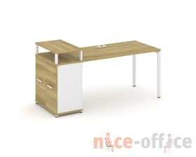 Стол рабочий с опорным распаш. шкафом с верх. горизонтом CN.SP-223 W 1800x720x917 Концепт / Concept images