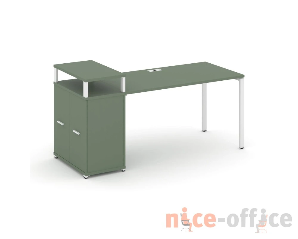 Стол рабочий с опорным распаш. шкафом с верх. горизонтом CN.SP-223 W 1800x720x917 Концепт / Concept