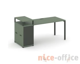 Стол рабочий с опорным распаш. шкафом с верх. горизонтом CN.SP-223 W 1800x720x917 Концепт / Concept images