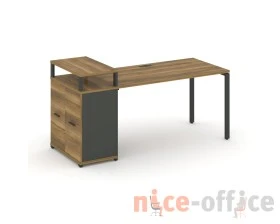 Стол рабочий с опорным распаш. шкафом с верх. горизонтом CN.SP-223 W 1800x720x917 Концепт / Concept images