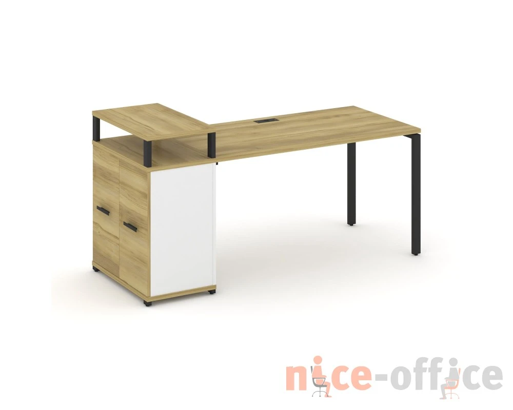 Стол рабочий с опорным распаш. шкафом с верх. горизонтом CN.SP-223 W 1800x720x917 Концепт / Concept