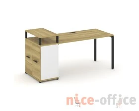 Стол рабочий с опорным распаш. шкафом с верх. горизонтом CN.SP-223 W 1800x720x917 Концепт / Concept images