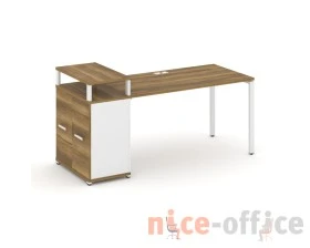 Стол рабочий с опорным распаш. шкафом с верх. горизонтом CN.SP-223 W 1800x720x917 Концепт / Concept images