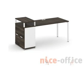 Стол рабочий с опорным распаш. шкафом с верх. горизонтом CN.SP-223 W 1800x720x917 Концепт / Concept images