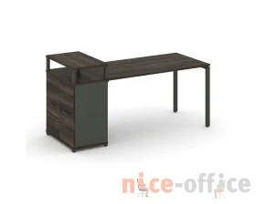 Стол рабочий с опорным распаш. шкафом с верх. горизонтом CN.SP-223 W 1800x720x917 Концепт / Concept images